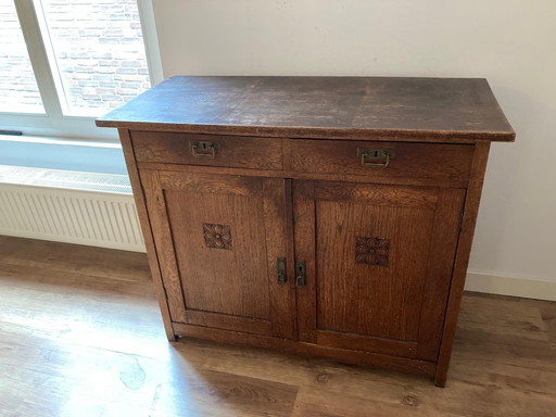 Amsterdamse School Eikenhouten Dressoir