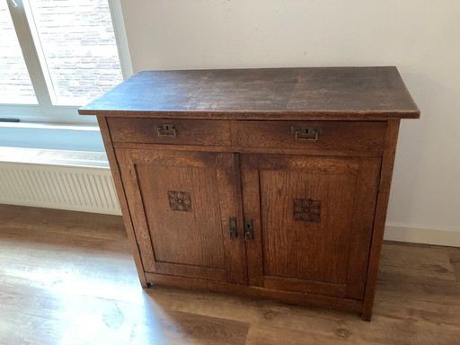 Amsterdamse School Eikenhouten Dressoir