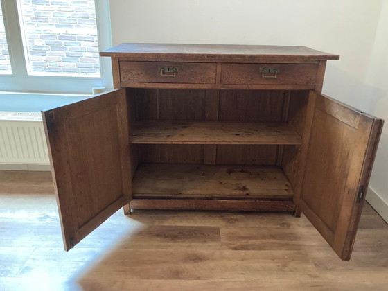 Image 1 of Amsterdamse School Eikenhouten Dressoir