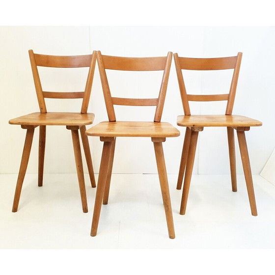 Image 1 of Set van 3 vintage stoelen van Adolf Schneck voor Schâfer, 1940