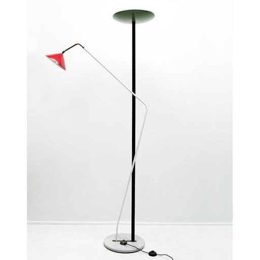 Vintage vloerlamp met dubbele bodem, Italië 1950