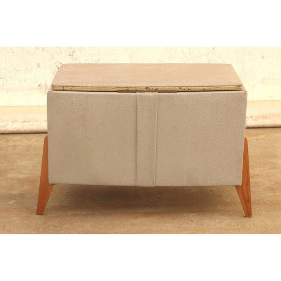 Image 1 of Vintage voetsteun van kunstleer, Tsjecho-Slowakije 1980