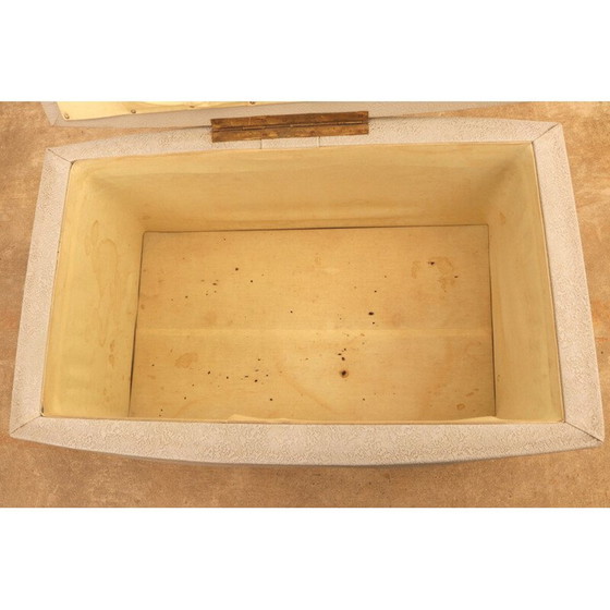 Image 1 of Vintage voetsteun van kunstleer, Tsjecho-Slowakije 1980