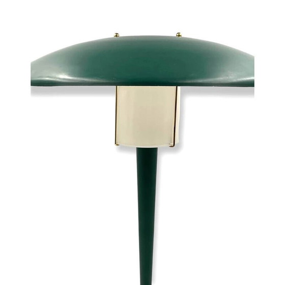 Image 1 of Vintage petrol groene tafellamp, Frankrijk 1960
