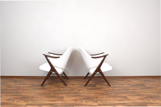 Image 1 of Mid Century Noorse Teakhouten Fauteuils Knott van Brunstad Møbelfabrikk, 1960S, Set van 2