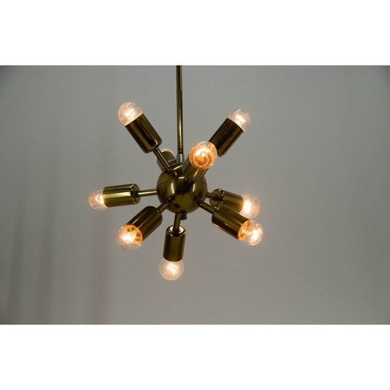 Image 1 of Vintage ruimtetijdperk kroonluchter Sputnik van Drukov 1970