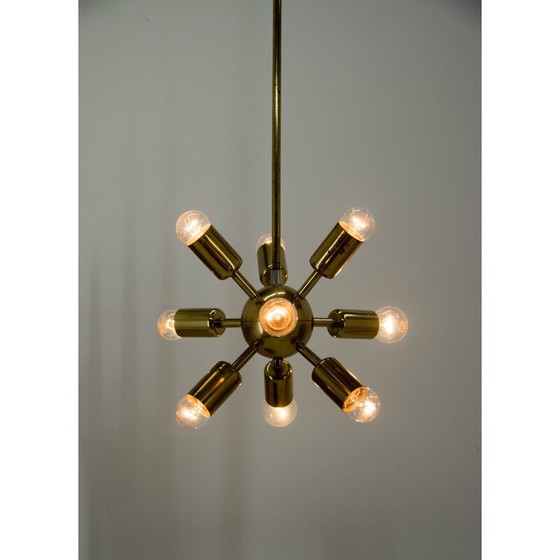 Image 1 of Vintage ruimtetijdperk kroonluchter Sputnik van Drukov 1970