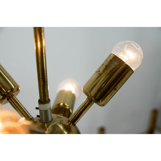 Image 1 of Vintage ruimtetijdperk kroonluchter Sputnik van Drukov 1970