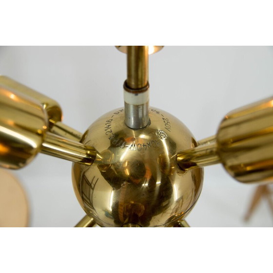 Image 1 of Vintage ruimtetijdperk kroonluchter Sputnik van Drukov 1970