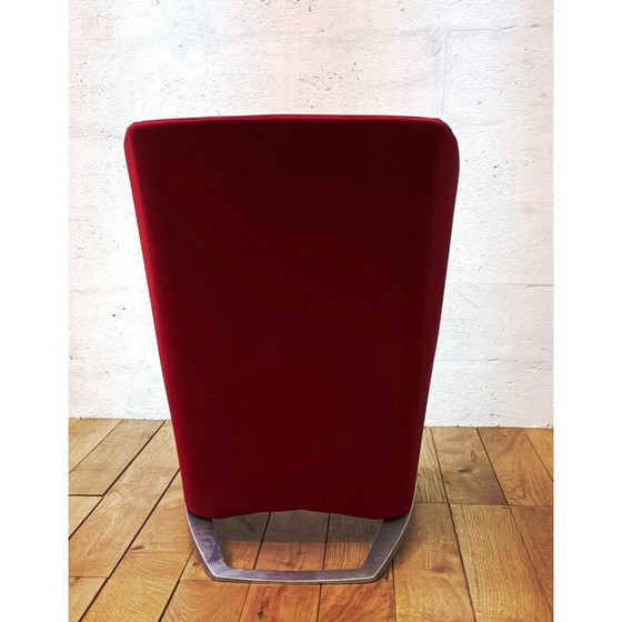 Image 1 of Vintage Styl cabriolet fauteuil in rode stof