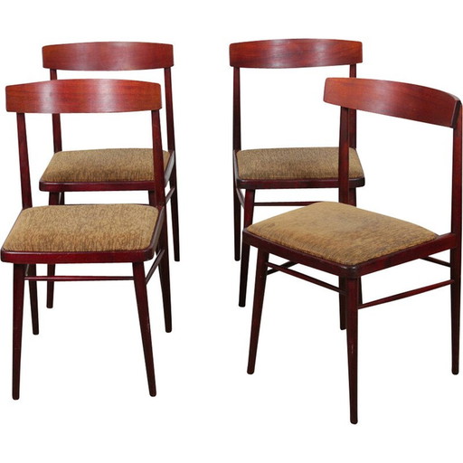 Set van 4 vintage Tsjechische stoelen van Ton, 1970