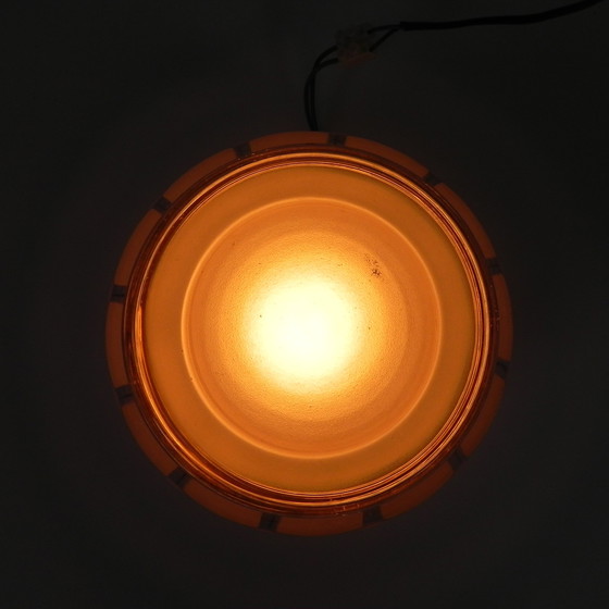 Image 1 of Art Deco plafondlamp met glazen kap