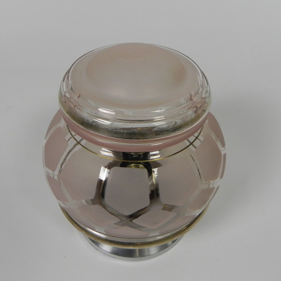 Image 1 of Art Deco plafondlamp met glazen kap