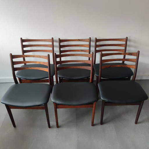 6x Vintage eetkamerstoelen