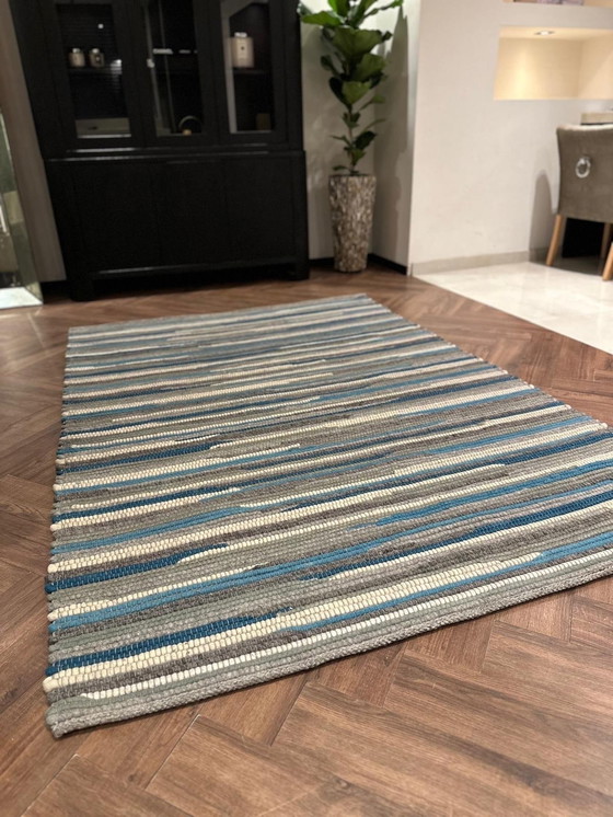 Image 1 of Veer Carpets Handwoven 280 Blue Vloerkleed
