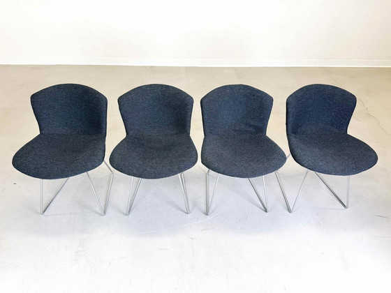 Image 1 of Set van 4 stoelen Harry Bertoia Knoll Intenational 1980Er Gestoffeerd