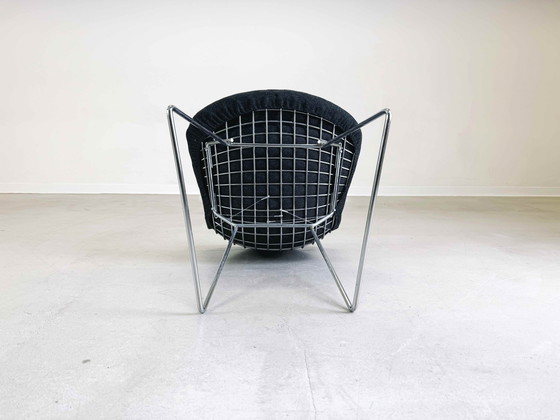 Image 1 of Set van 4 stoelen Harry Bertoia Knoll Intenational 1980Er Gestoffeerd