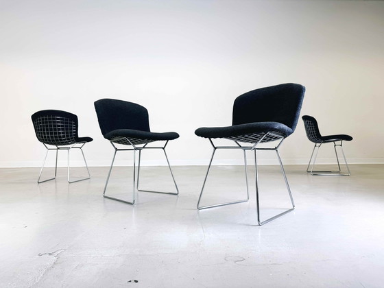 Image 1 of Set van 4 stoelen Harry Bertoia Knoll Intenational 1980Er Gestoffeerd