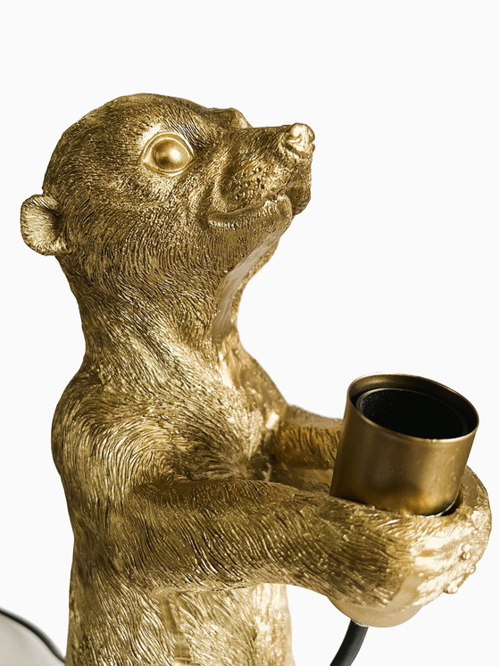 Image 1 of Meerkat Stokstaart Lamp In Goud