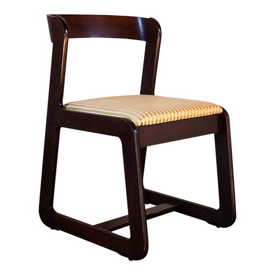 Image 1 of Set van 6 vintage beukenhouten eetkamerstoelen van Mario Sabot, Italië 1970