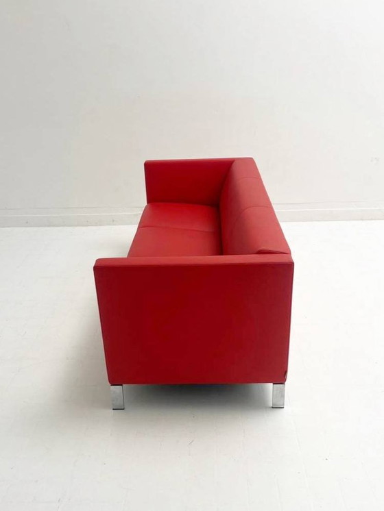 Image 1 of Rode vintage Walter Knoll 3-zitsbank