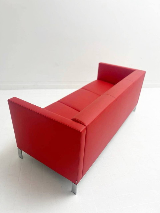 Image 1 of Rode vintage Walter Knoll 3-zitsbank