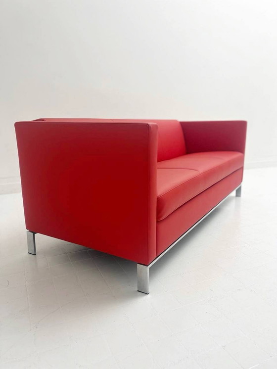 Image 1 of Rode vintage Walter Knoll 3-zitsbank