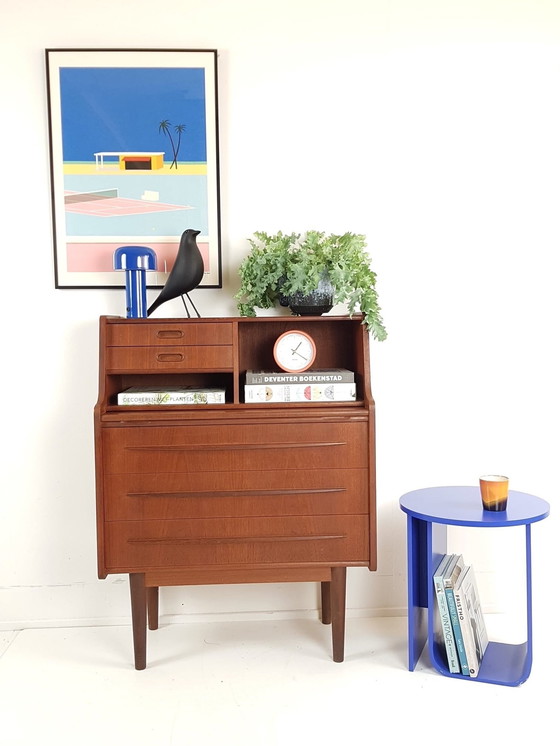 Image 1 of Vintage Deense Secretaire | Teakhouten Kast Laden