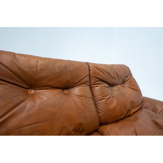 Image 1 of Woonkamerset uit de Mid Century in cognac leer, jaren 1960