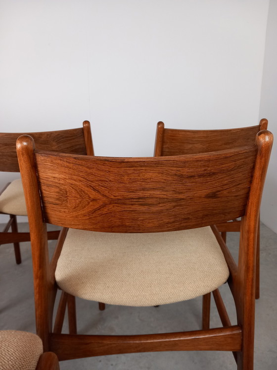 Image 1 of 6x Palissander Eetkamerstoelen Mid-Century Deens Design