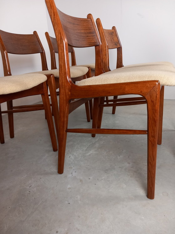 Image 1 of 6x Palissander Eetkamerstoelen Mid-Century Deens Design