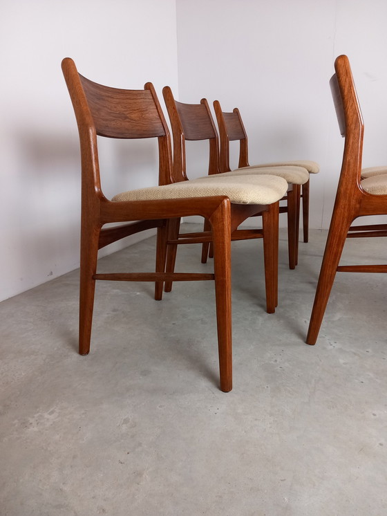 Image 1 of 6x Palissander Eetkamerstoelen Mid-Century Deens Design