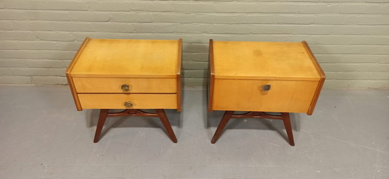 Image 1 of Set van 2 vintage nachtkastjes