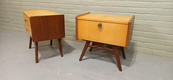 Image 1 of Set van 2 vintage nachtkastjes