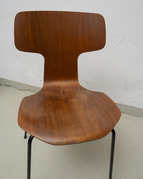 Image 1 of 6x Fritz Hansen Hammer Stoel Arne Jacobsen