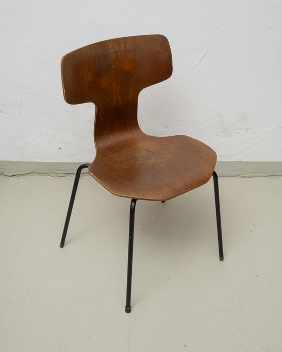 Image 1 of 6x Fritz Hansen Hammer Stoel Arne Jacobsen