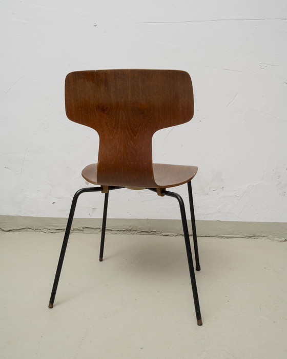 Image 1 of 6x Fritz Hansen Hammer Stoel Arne Jacobsen