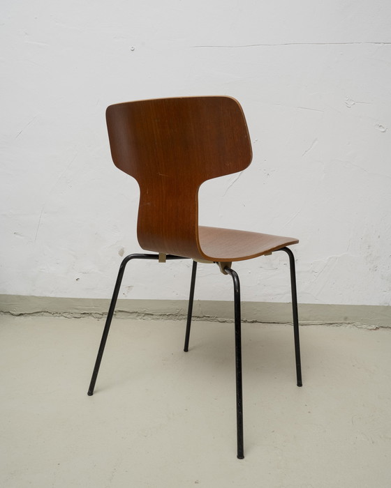 Image 1 of 6x Fritz Hansen Hammer Stoel Arne Jacobsen