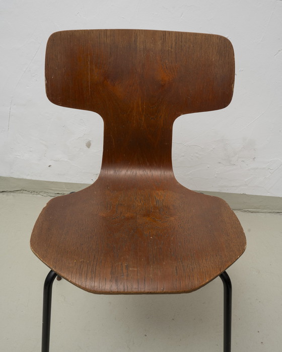 Image 1 of 6x Fritz Hansen Hammer Stoel Arne Jacobsen