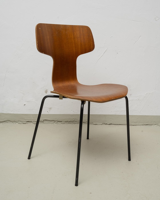 Image 1 of 6x Fritz Hansen Hammer Stoel Arne Jacobsen