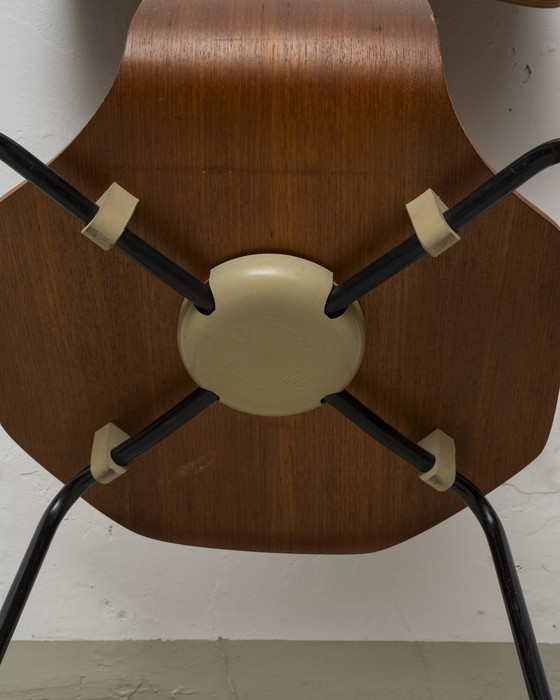 Image 1 of 6x Fritz Hansen Hammer Stoel Arne Jacobsen