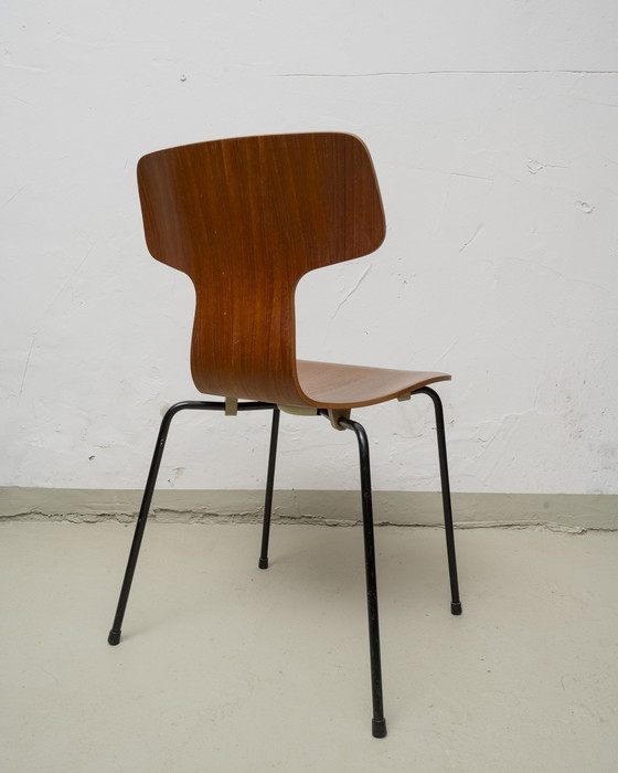 Image 1 of 6x Fritz Hansen Hammer Stoel Arne Jacobsen