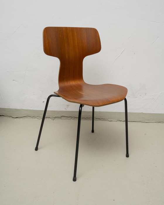 Image 1 of 6x Fritz Hansen Hammer Stoel Arne Jacobsen