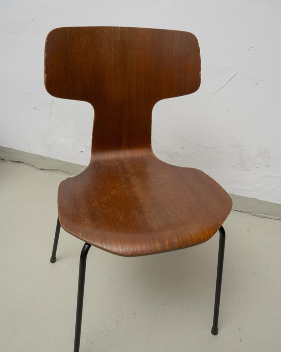 Image 1 of 6x Fritz Hansen Hammer Stoel Arne Jacobsen