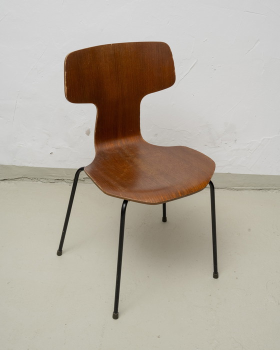 Image 1 of 6x Fritz Hansen Hammer Stoel Arne Jacobsen