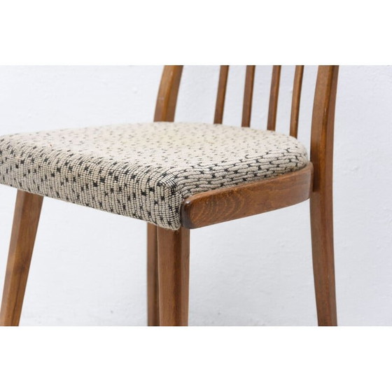 Image 1 of Set van 4 beukenhouten eetkamerstoelen uit de Mid Century, Tsjecho-Slowakije 1960