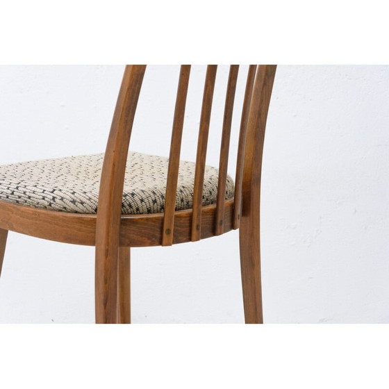Image 1 of Set van 4 beukenhouten eetkamerstoelen uit de Mid Century, Tsjecho-Slowakije 1960
