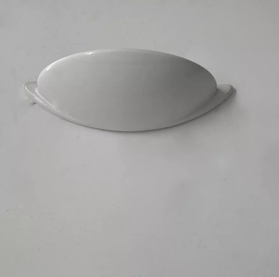 Image 1 of Vintage wandlamp, wit porselein, Frankrijk 1960