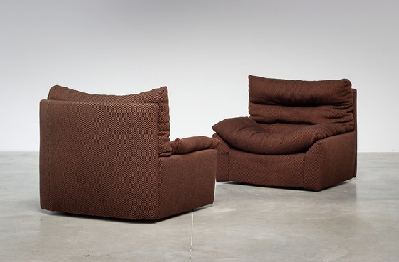 Image 1 of Paar loungestoelen model 'Dianthus' van Michel Ducaroy voor Ligne Roset 1978.