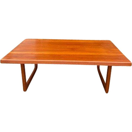 Image 1 of Vintage Deense teakhouten salontafel door Niels Bach, 1960